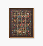Framed Wall Art - Helena Quilt Brown