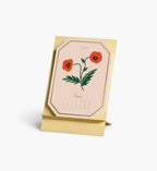 2027 Brass Easel Desk Calendar - Birth Month