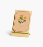 2027 Brass Easel Desk Calendar - Birth Month
