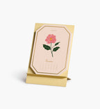 2027 Brass Easel Desk Calendar - Birth Month