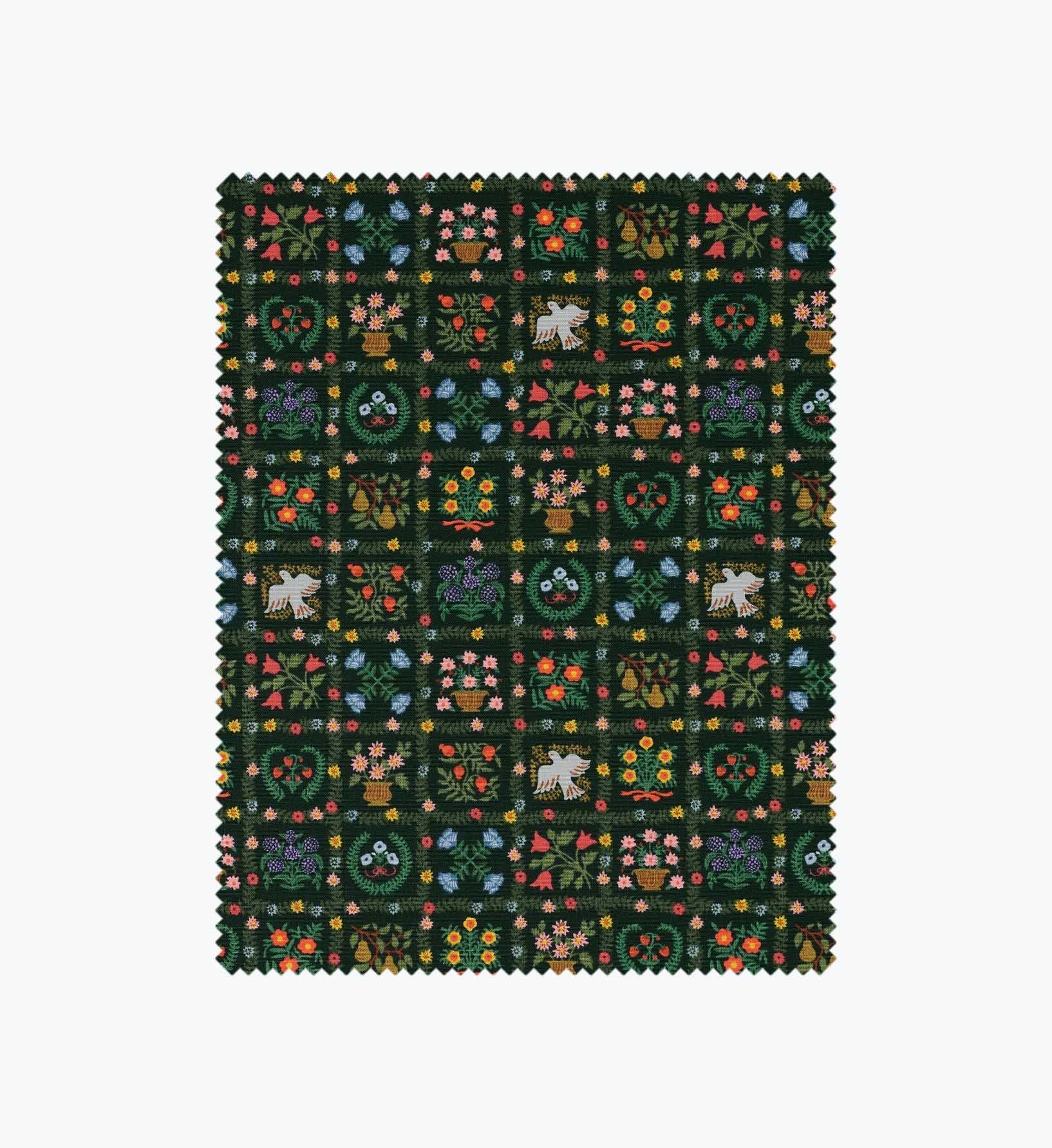 Helena Cotton Fabric - Evergreen
