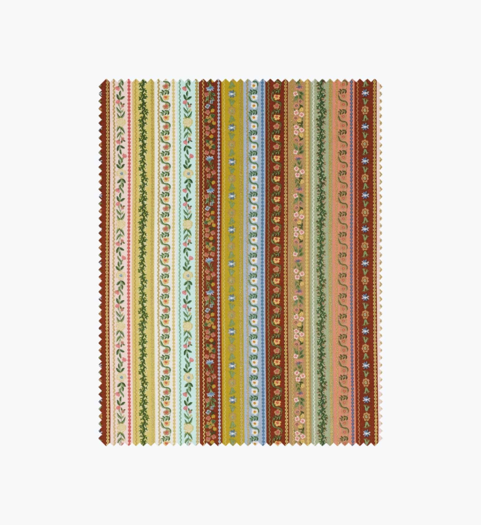 Gemma Cotton Metallic Fabric - Yellow