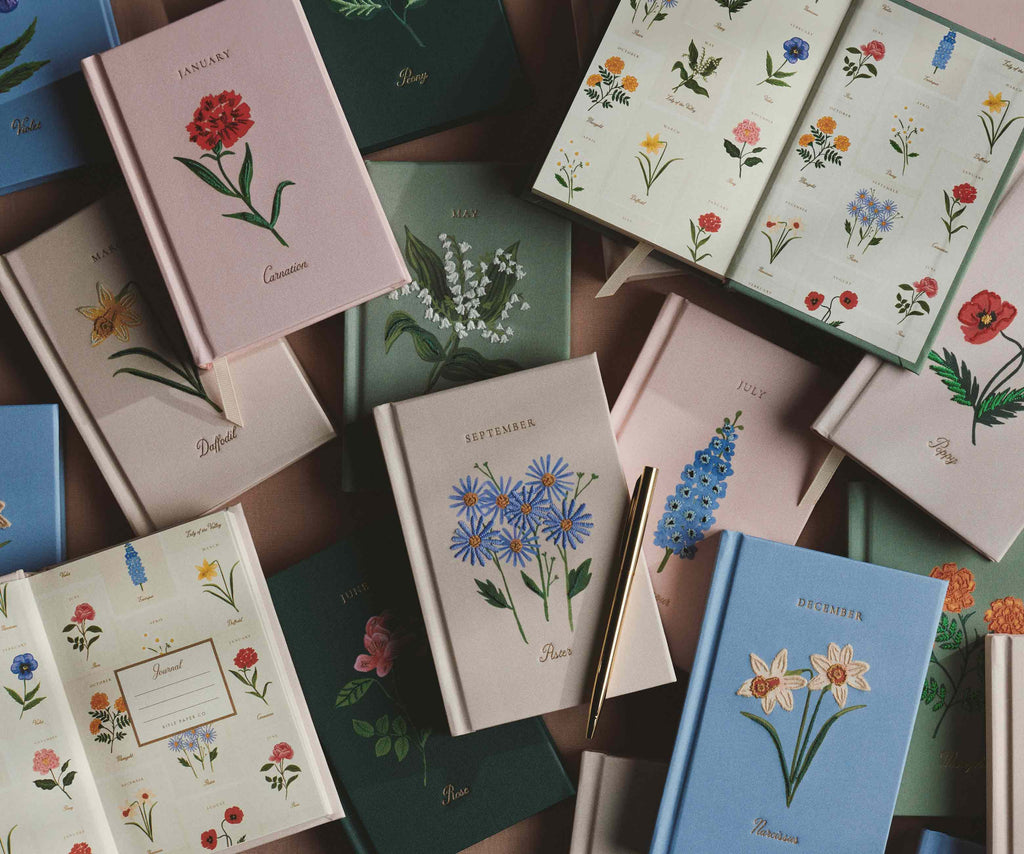 Birth Month Mini Embroidered Journal - January