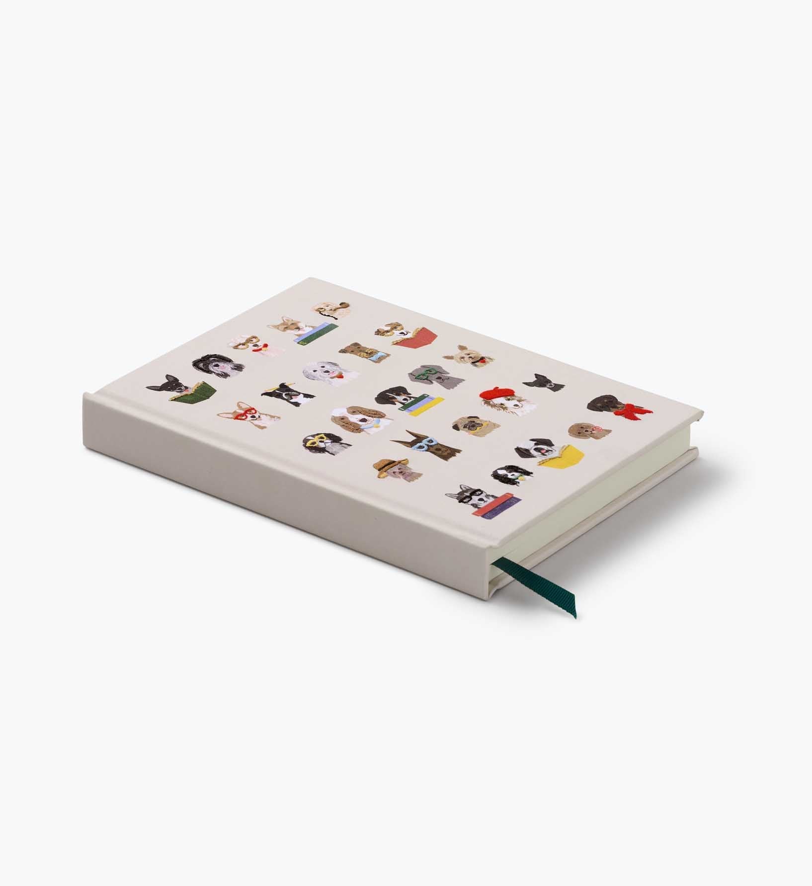 Embroidered Journal - Studious Dogs