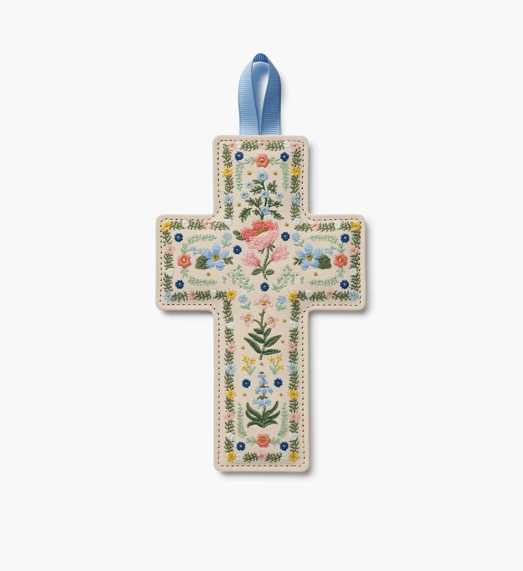 Embroidered Cross - Rosette