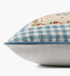 Country Home Embroidered Pillow - Multi