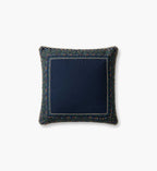 Garden Vines Embroidered Pillow - Blue