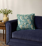 Lily of the Valley Embroidered Pillow - Light Green