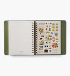 2026-2027 17-Month Academic Covered Spiral Planner - Paisley Stripe