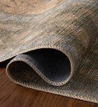 Edinburgh Aster Power Loomed Rug - Sand & Green