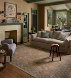 Edinburgh Aster Power Loomed Rug - Sand & Green