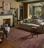 Edinburgh Campbell Power Loomed Rug - Merlot