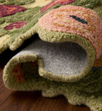 Edith Wool Hooked Rug - Green