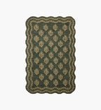 Lisette Wool Hooked Rug - Forest & Oatmeal