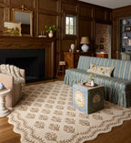 Lisette Wool Hooked Rug - Ivory & Natural