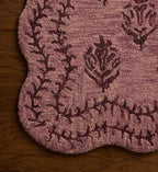Lisette Wool Hooked Rug - Plum