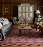 Lisette Wool Hooked Rug - Plum