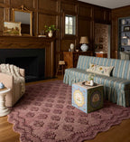 Lisette Wool Hooked Rug - Plum
