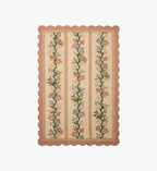Thistle Wool Hooked Rug - Blush