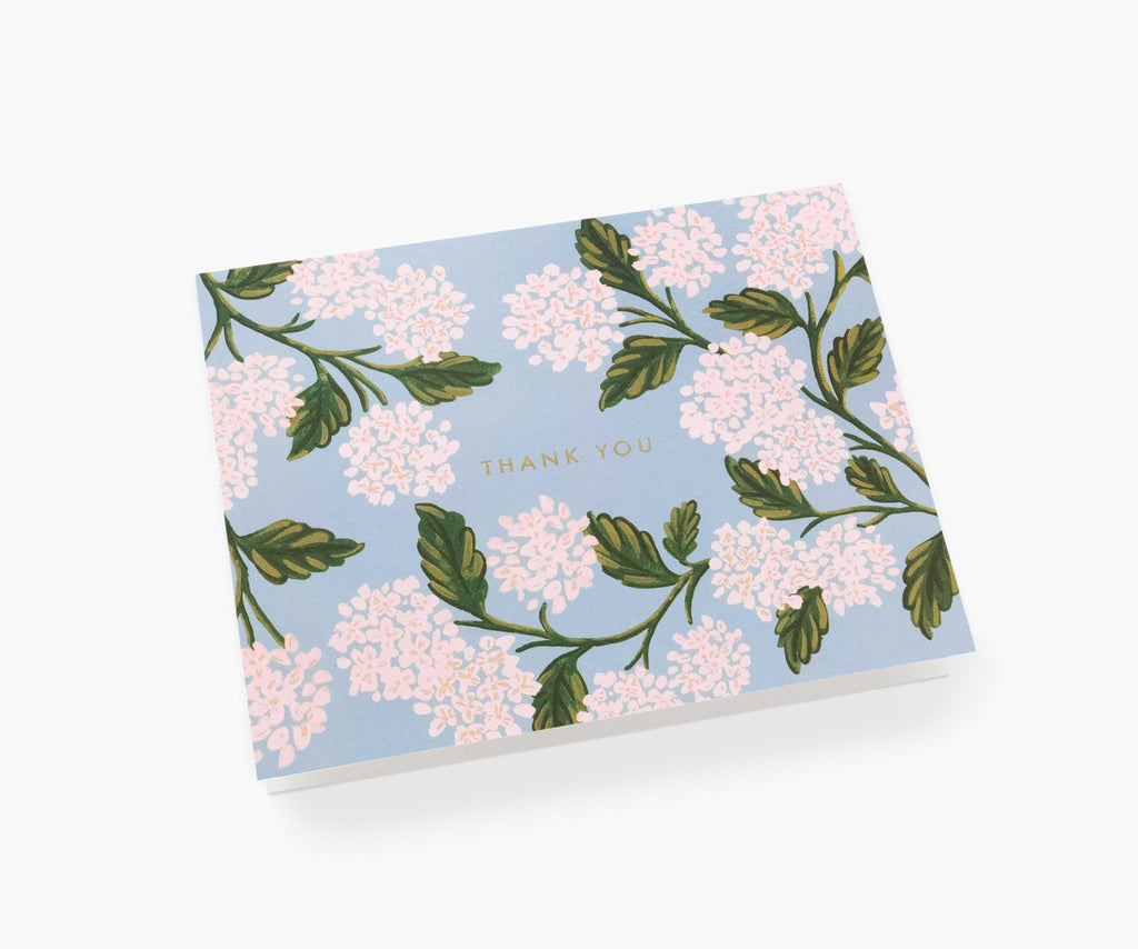 Hydrangea Thank You Card - Single Card