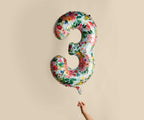 Numbered Foil Balloon - Garden Party
