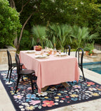 Perennial Strawberry Fields Power Loomed Rug - Black