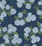 Hydrangea Wallpaper - Navy