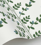 Climbing Vines Wallpaper - White & Blue
